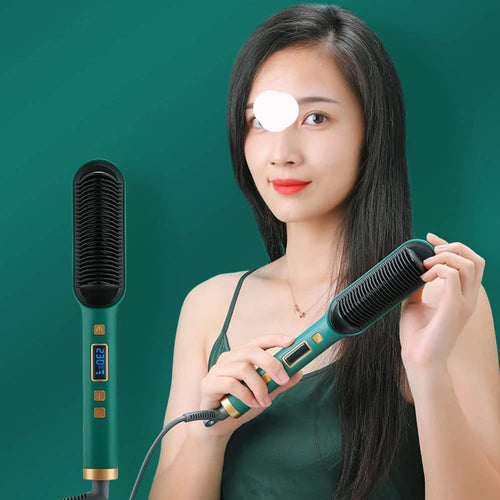 2-in-1 Heated Straightening Brush